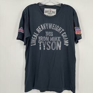 Mike Tyson Roots Of Fight Bloodlines 1988 Iron T-Shirt Medium Made USA *HOLES*